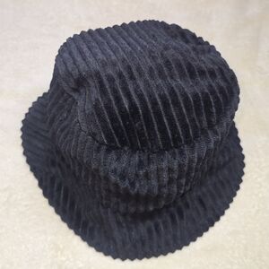 Corduroy Black Bucket Hat One Size Hobby Lobby 100% Polyester